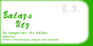 balazs utz business card
